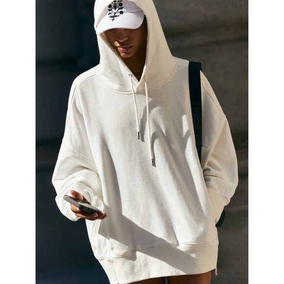 FP MOVEMENT Sprint To The Finish Logo Hoodie / Ivory Sour Cherry - Picture 2 of 9